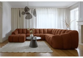 Теракотен ъглов диван (десен ъгъл/U форма) Shell – Miuform