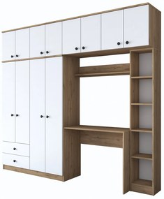 Учебна спалня BA122, цвят Орех Бял