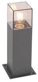 Модерна външна подова лампа 30 см тъмно сива IP44 - Denmark