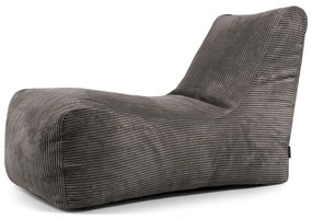 Тъмносив пуф от рипсено кадифе Lounge – SLOWDOWN