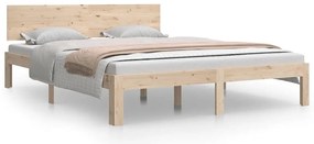 810500 vidaXL Рамка за легло, дърво масив, 150x200 cм, King Size