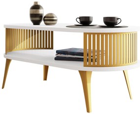 Холна маса Roenni Gold-Бял