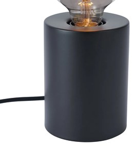 Модерна настолна лампа черна 13 см - Cylinder