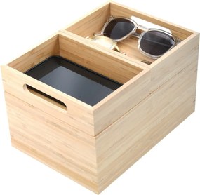 Бамбуков органайзер за козметика в естествен цвят Isalys – MSV