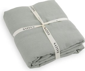 Сиво-зелено двойно ленено спално бельо 200x200 cm Stone – Native Natural