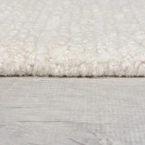 Ръчно изработен вълнен килим в цвят слонова кост 120x170 cm Harris Boucle – Flair Rugs