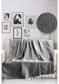 Черна памучна покривка за легло HN, 170 x 230 cm - Viaden