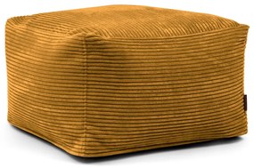 Пуф от рипсено кадифе в цвят горчица Softbox MooG – SLOWDOWN