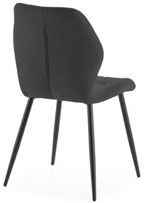 Черни трапезни столове в комплект от 4 броя Luna - Marckeric