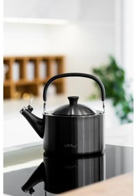 Черен чайник с бутало , 1,5 л Diamante - Vialli Design