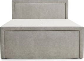 Сиво-бежово боксспринг легло 160x200 cm с място за съхранение Fresco – Maison de Rêve