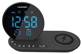 Blaupunkt Радио часовник CR85BK, FM радио, температура, USB/WC/IN/OUT, черен