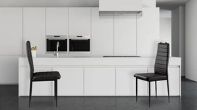 Комплект от 4 елегантни стола в черно с непреходен дизайн