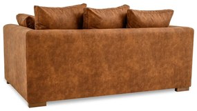 Кафяв диван от изкуствена кожа 175 cm Hamburg – Scandic