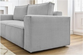 Светлосив диван от велур 245 cm Nihad - Bobochic Paris