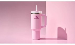 Розов термос със сламка от неръждаема стомана 1,18 l Quencher H2.0 FlowState Tumbler Cherry Blossom – Stanley
