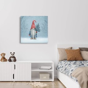 Картина на платно Коледна – Празнична атмосфера с елф