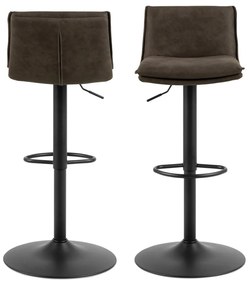 Тъмнокафяви бар столове в комплект от 2 броя 107 см Flynn - Actona