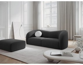 Сив кадифен диван 197 cm Santi – Interieurs 86