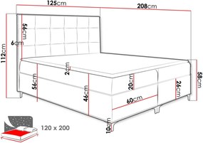 Тапицирано легло Snake-Kafe-120 x 200