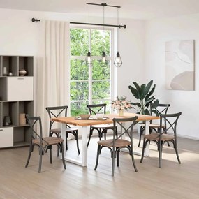 4013189 vidaXL Крака за трапезна маса, U-образни, 2 бр., бели, 80x(72-73) см, стомана