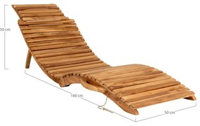Градински шезлонг от тиково дърво Arrieta - House Nordic