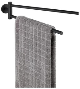 WENKO 24238100-Закачалка за хавлии BOSIO BLACK 5,5x43 см неръждаема стомана/сребриста