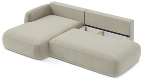 Бежов сгъваем ъглов диван (ляв ъгъл) Hale – Makamii