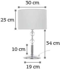Настолна лампа InLight 3422-Chrome