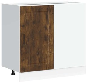 854303 vidaXL Кухненски шкаф Porto, опушен дъб, инженерно дърво