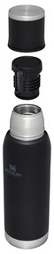 Черен термос от неръждаема стомана 1 l Adventure To-Go Black – Stanley
