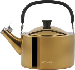 Лъскаво златист чайник от неръждаема стомана 1,5 l Diamante – Vialli Design