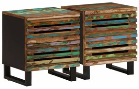 Sonata H Нощни шкафчета 2 бр 40x34x46 см регенерирано дърво масив