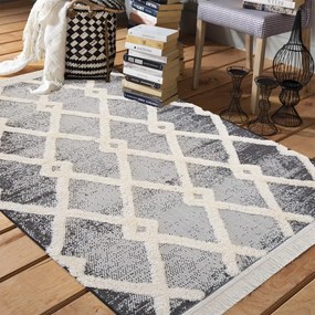 Сив килим в скандинавски стил Ширина: 120 см | Дължина: 170 см