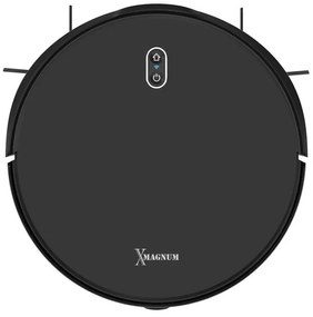 Прахосмукачка робот MAGNUM X, 40 W, 3000 Pa, Сухо и мокро почистване, 3-степенна филтрация, Wi-Fi, Функция График, Черен