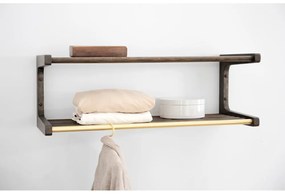 Тъмнокафява дъбова закачалка за стена Inverness - Rowico