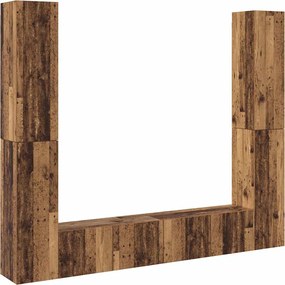 3328985 vidaXL Комплект ТВ шкафове за стенен монтаж 6 части, инженерно дърво