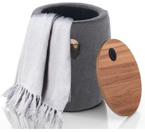 Сив пуф с място за съхранение Barril - Tomasucci