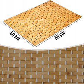 Универсален килим за баня, бамбук,  нехлъзгав, влагоустойчив,  многофункционална употреба (бани, сауни, къмпинг)