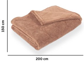 Кафяво одеяло от микроплюш 150x200 cm Pippa – Tiseco Home Studio