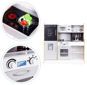 Детска кухня със звуци, светодиоди и тебешир + аксесоари