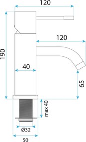 Смесител за мивка Rea Lungo Diamond Brush Copper