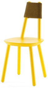 Жълт стол от масивна дървесина Naïve - EMKO