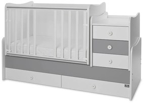 LORELLI Classic Трансформиращо се легло-люлка 70/160 см. MAXI PLUS БЯЛО/STONE GREY