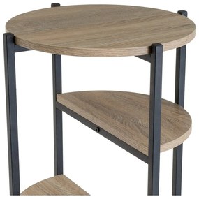 Черен и естествен стелаж от декор от дъб 40x110 cm – Casa Selección