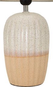 Кремава керамична настолна лампа с текстилен абажур (височина 44 cm) Japandi – Mauro Ferretti