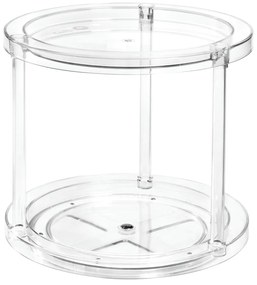 IDesign The Home Edit кръгла въртяща се двуетажна поставка за контейнери, ⌀ 24,1 cm - iDesign/The Home Edit