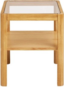 Странична масичка със стъклен плот 40x40 cm Lourmarin – House Nordic