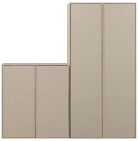 Кремав модулен гардероб от борова дървесина 200x220 cm Daily – vtwonen