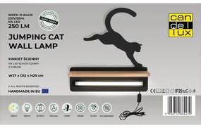 Черно детско осветително тяло Cat - Candellux Lighting